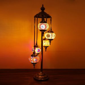 Turkish Floor Lamp 5 Large Globes Turkish