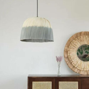 Seagrass Straw Oceana Blue Lampshade
