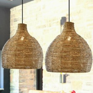 Seagrass Dropper Lampshade Handmade