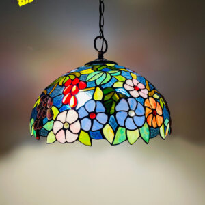 Flowers Tiffany Hanging Lamp
